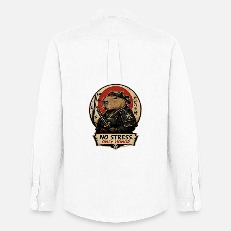 Samurai Hamster – Keine Sorge, Ehre - Männer Oxford Hemd von Stanley/Stella - Weiß