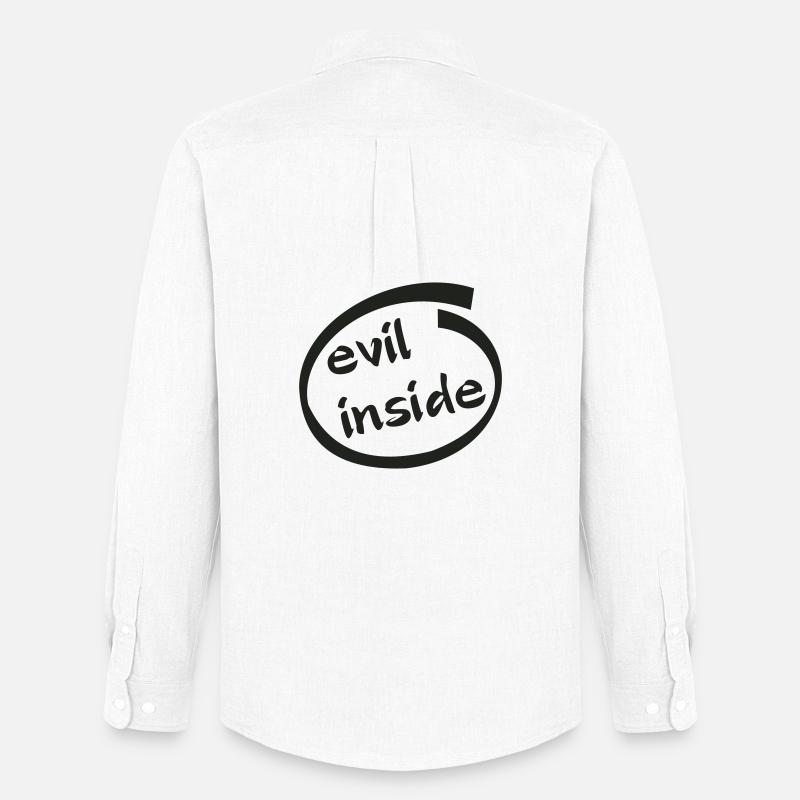 Evil Inside Ring Graphic - Men's Oxford Shirt by Stanley/Stella - white