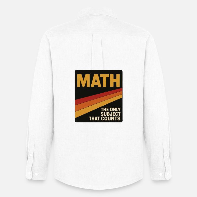 Retro Math Counts Poster - Männer Oxford Hemd von Stanley/Stella - Weiß
