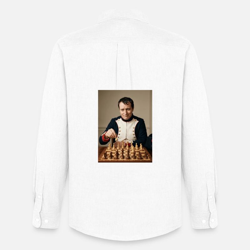 Napoleon spielt Schach. - Männer Oxford Hemd von Stanley/Stella - Weiß