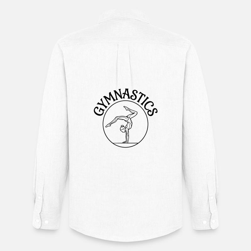 Gymnastik - Männer Oxford Hemd von Stanley/Stella - Weiß