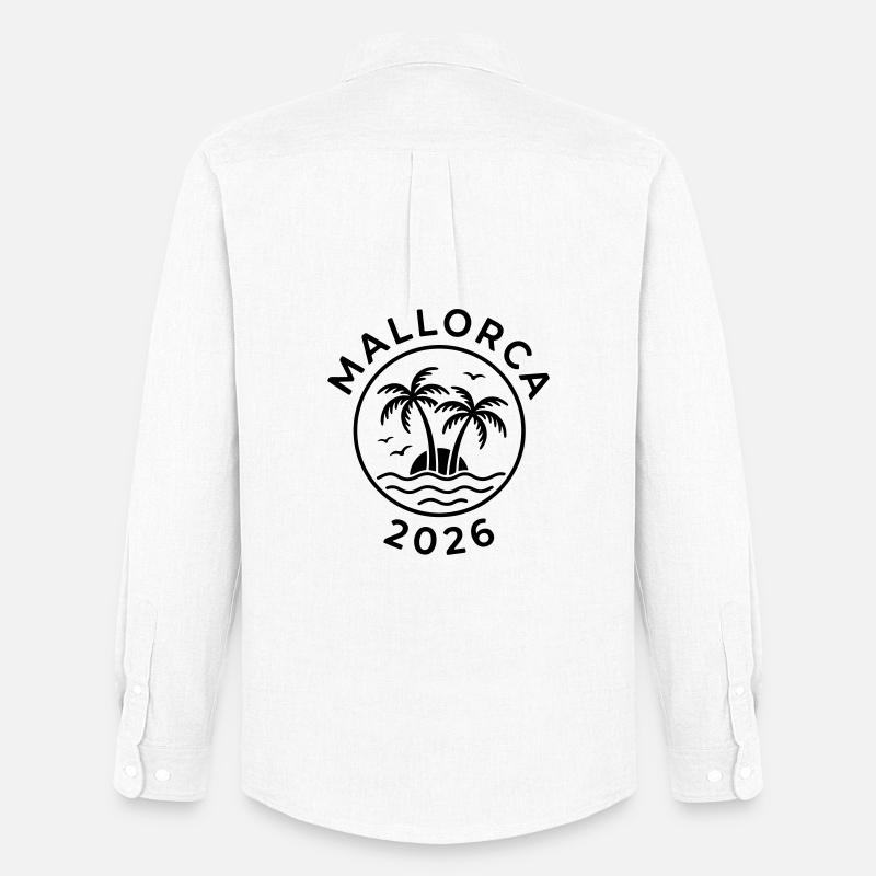 Mallorca 2026 - Männer Oxford Hemd von Stanley/Stella - Weiß