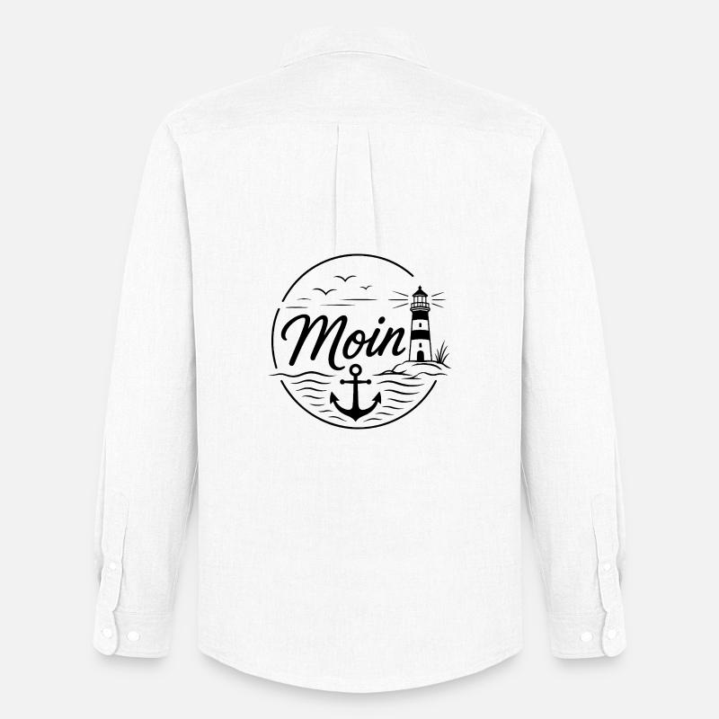 Moin - Männer Oxford Hemd von Stanley/Stella - Weiß