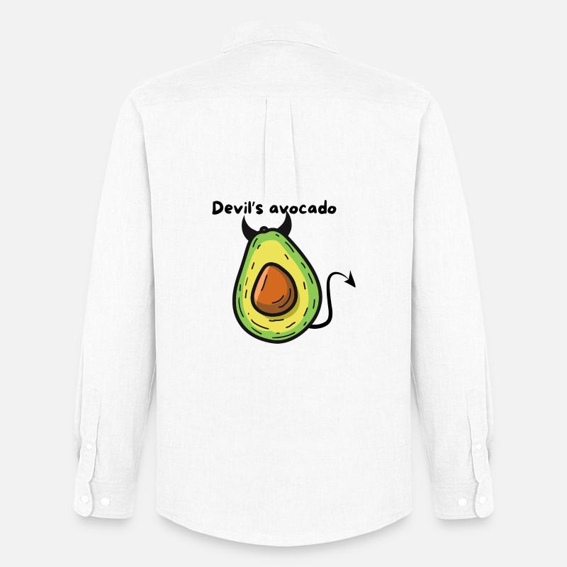 Avocado-Dämonen-Pop-Cartoon - Männer Oxford Hemd von Stanley/Stella - Weiß
