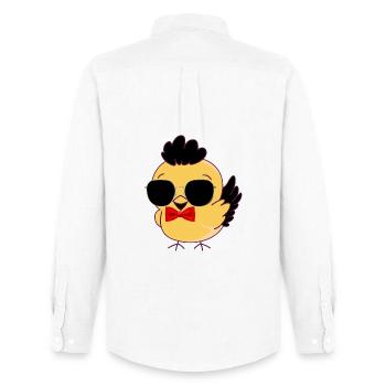 Chic chick sunglasses - Men's Oxford Shirt by Stanley/Stella - white - Back - AI Model Male 185 dark (185cm)