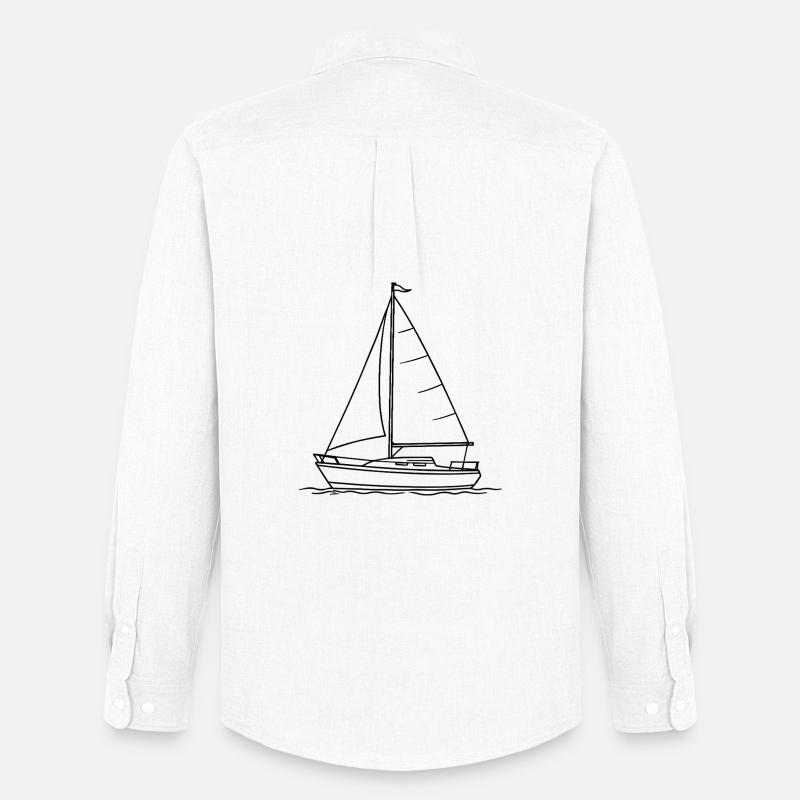 Segelboot - Männer Oxford Hemd von Stanley/Stella - Weiß