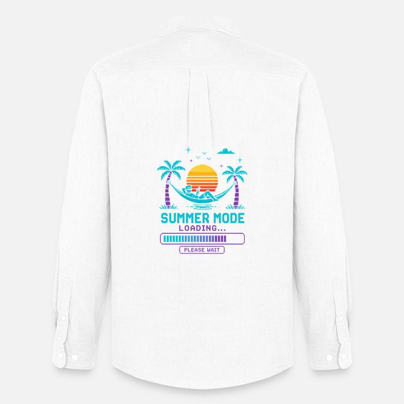 Summer Mode Loading: Sunset - Men's Oxford Shirt by Stanley/Stella - white