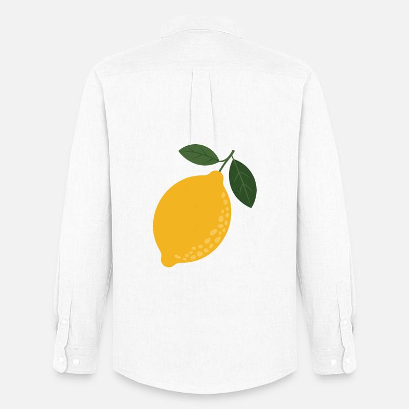 Zesty Lemon Bloom - Männer Oxford Hemd von Stanley/Stella - Weiß