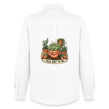 Talk dirt to me, honey - Men's Oxford Shirt by Stanley/Stella - white - Back - AI Model Male 185 dark (185cm)