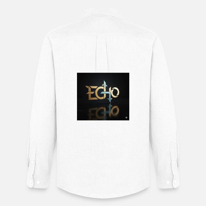 Echo Geometry Light Play - Men's Oxford Shirt by Stanley/Stella - white