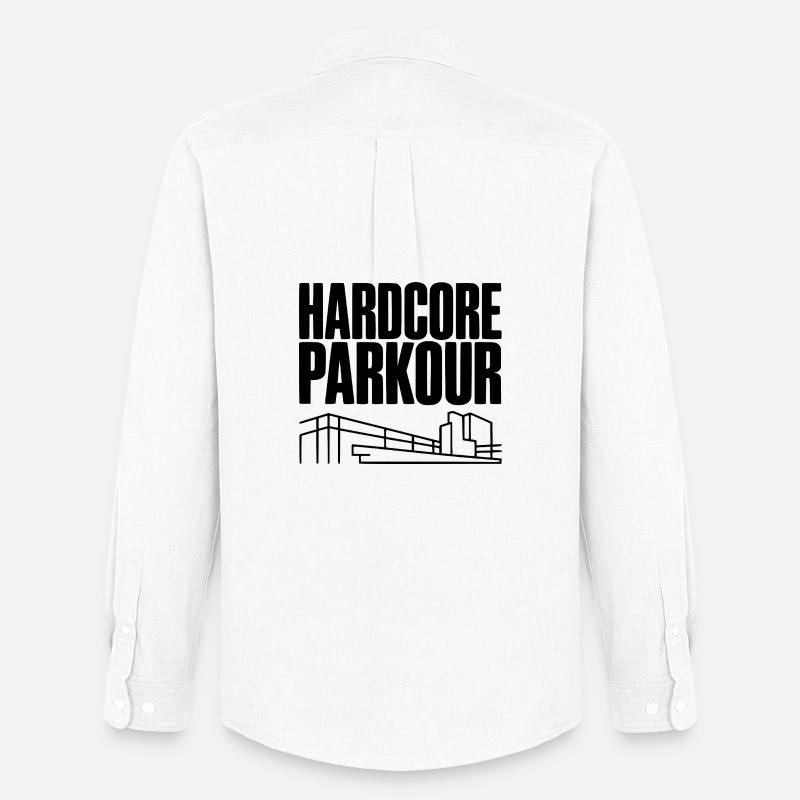 Hardcore Parkour - Männer Oxford Hemd von Stanley/Stella - Weiß