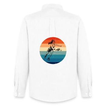 Pickleball Game Design for Pickleball Coach Fans - Men's Oxford Shirt by Stanley/Stella - white - Back - AI Model Male 185 dark (185cm)