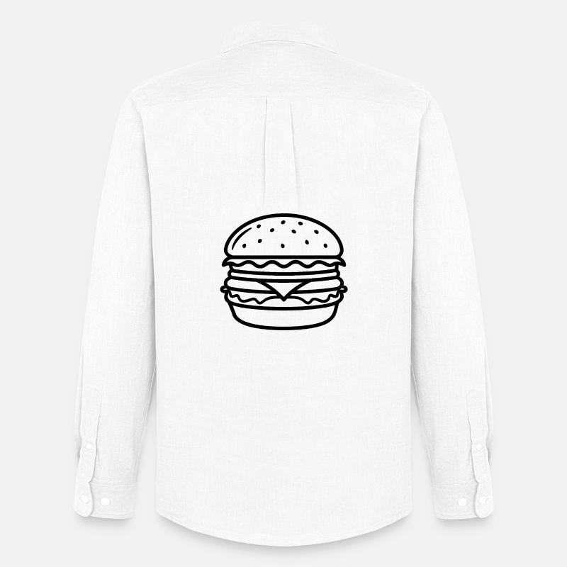 Cheeseburger - Männer Oxford Hemd von Stanley/Stella - Weiß