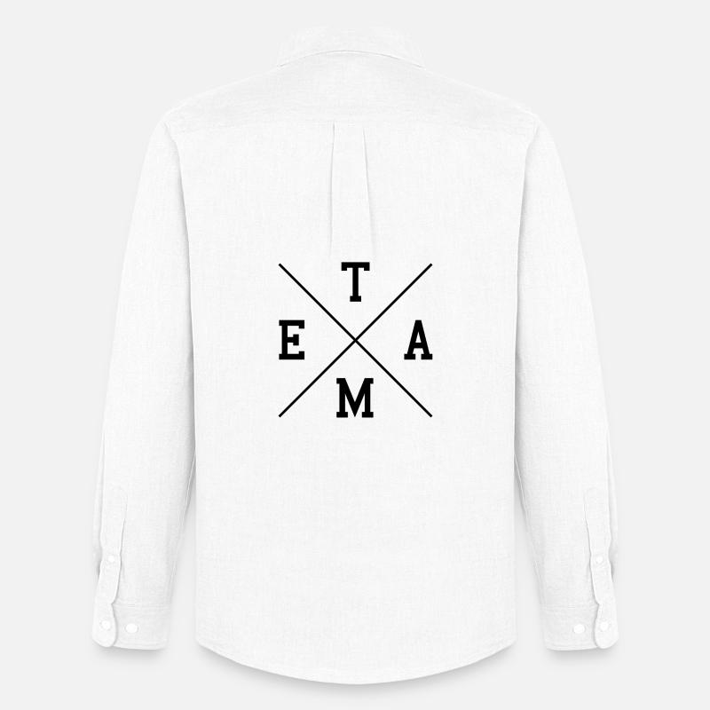 Team - Männer Oxford Hemd von Stanley/Stella - Weiß