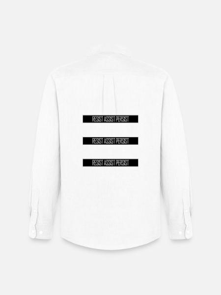Resist Assist Persist Activism Motivation Logo - Men's Oxford Shirt by Stanley/Stella - white