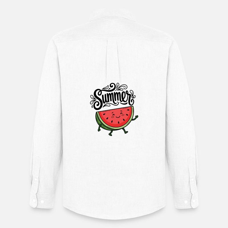Sommer - Männer Oxford Hemd von Stanley/Stella - Weiß