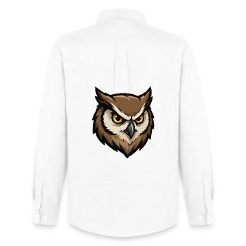 Tête de hibou protectrice style pixel - Chemise Oxford homme Stanley/Stella - blanc - Dos - AI Model Male 185 dark (185cm)