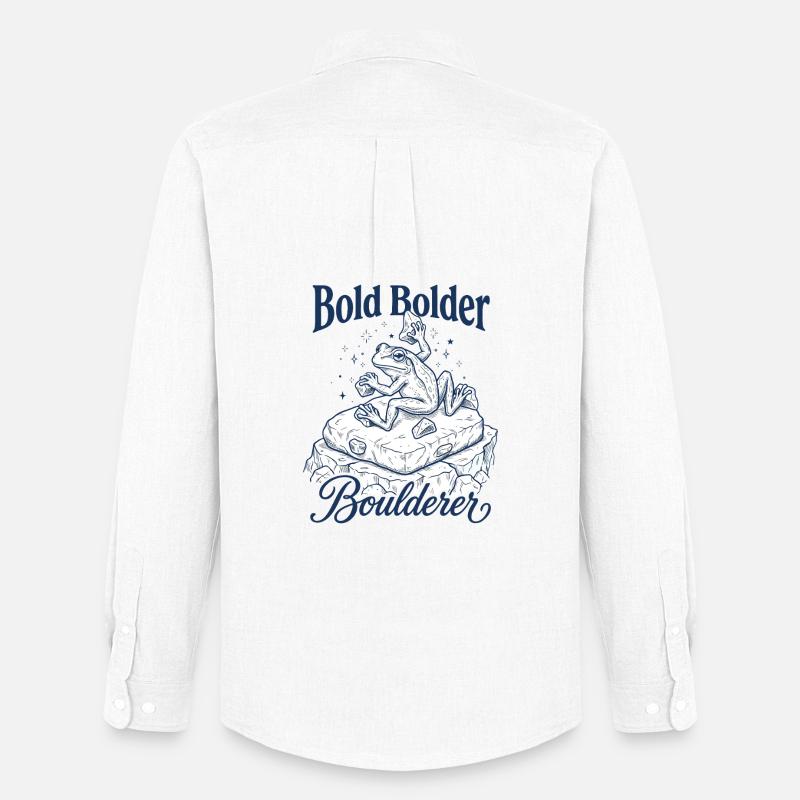 Bouldering Bold Bolder Boulderer - Men's Oxford Shirt by Stanley/Stella - white