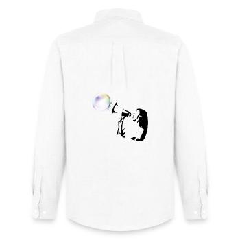 bubble shot - Men's Oxford Shirt by Stanley/Stella - white - Back - AI Model Male 185 dark (185cm)
