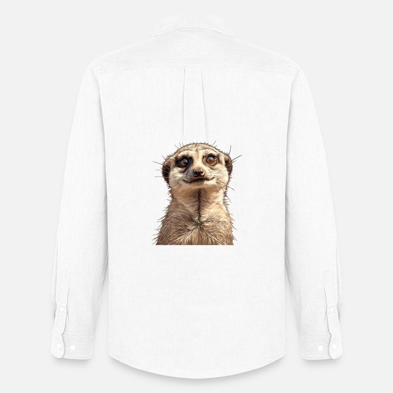 Meerkat Erdmännchen - Männer Oxford Hemd von Stanley/Stella - Weiß