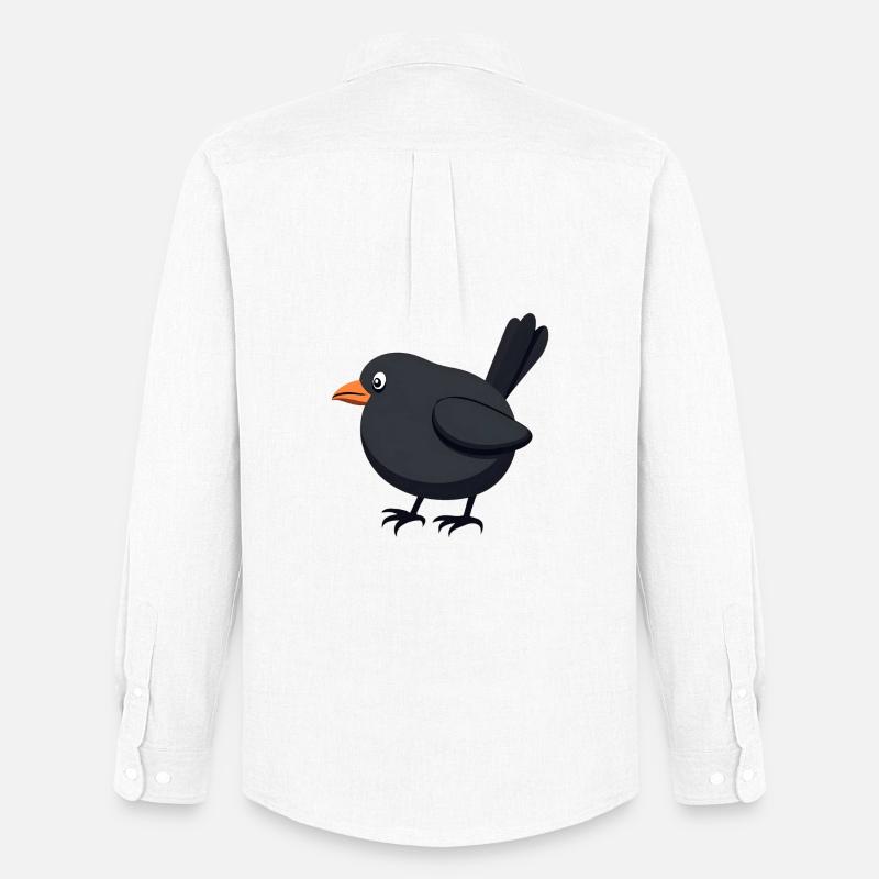 Amsel Vogel - Männer Oxford Hemd von Stanley/Stella - Weiß