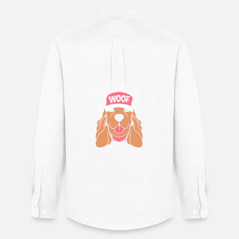 Cocker Spaniel Vater - Männer Oxford Hemd von Stanley/Stella - Weiß