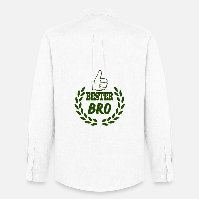 bester_bro - Männer Oxford Hemd von Stanley/Stella - Weiß