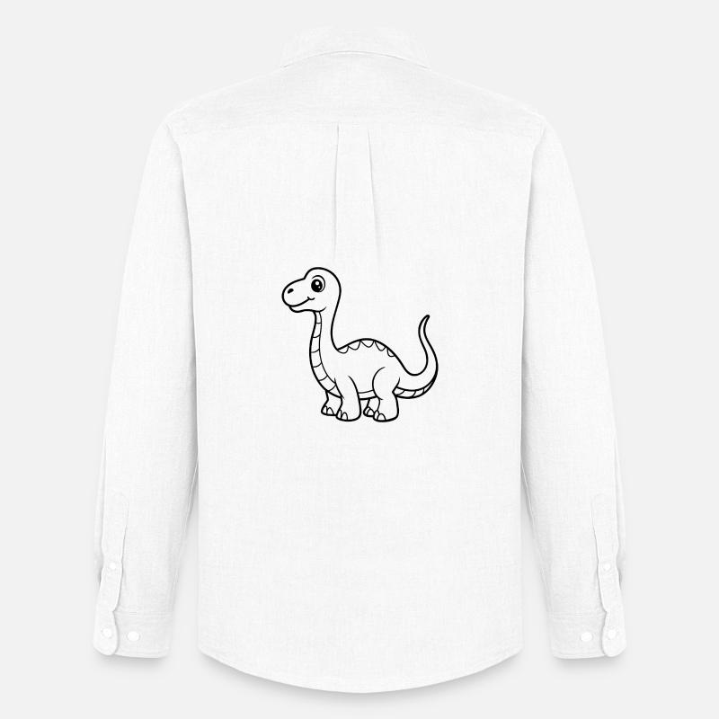 Dinosaurier - Männer Oxford Hemd von Stanley/Stella - Weiß
