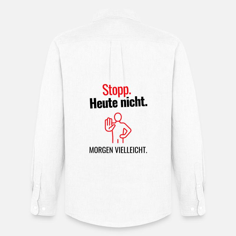Stopp - Männer Oxford Hemd von Stanley/Stella - Weiß