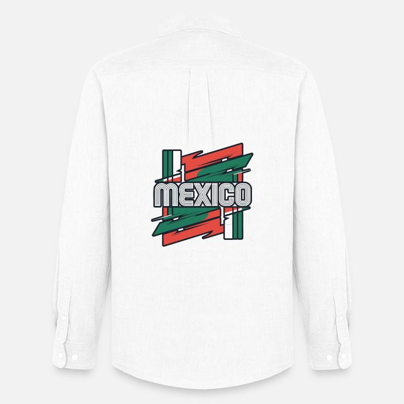 Mexico - Männer Oxford Hemd von Stanley/Stella - Weiß