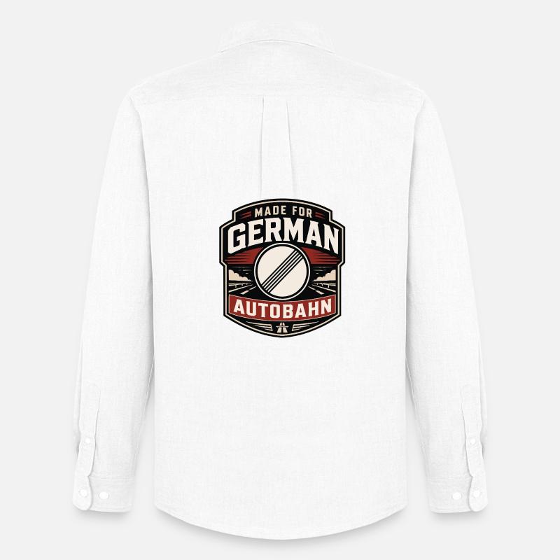 Made for German Autobahn - Männer Oxford Hemd von Stanley/Stella - Weiß