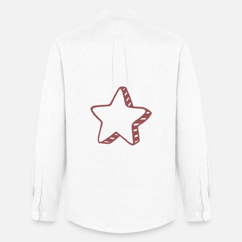 Rustic Doodle Star - Männer Oxford Hemd von Stanley/Stella - Weiß