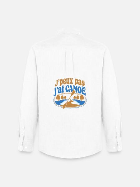J’peux pas j’ai Canoë - Chemise Oxford homme Stanley/Stella - blanc
