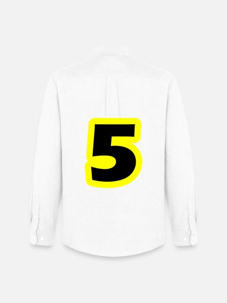 5 Symbole numérique - Chemise Oxford homme Stanley/Stella - blanc