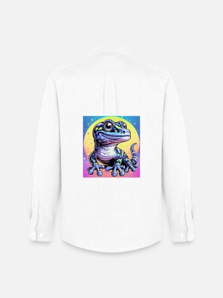 Gecko - Men's Oxford Shirt by Stanley/Stella - white