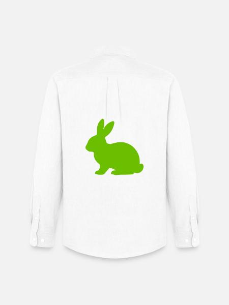 Bright Bunny Silhouette - Men's Oxford Shirt by Stanley/Stella - white