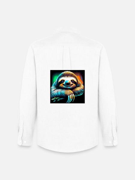 sloth - Men's Oxford Shirt by Stanley/Stella - white