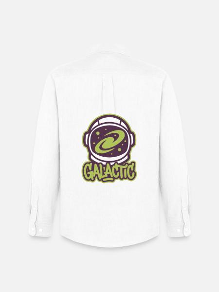 Galaxy Astronaut Helmet Logo - Men's Oxford Shirt by Stanley/Stella - white