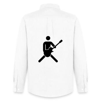 gitarrist bassist - Men's Oxford Shirt by Stanley/Stella - white - Back - AI Model Male 185 dark (185cm)