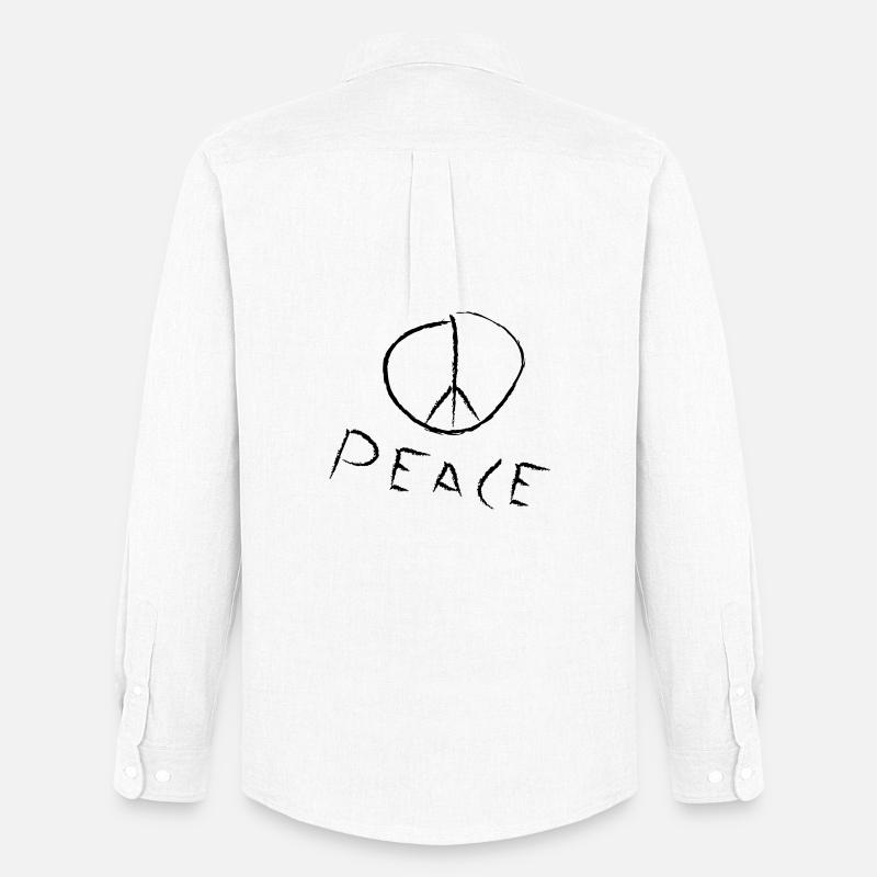 peace exit-shirt - Männer Oxford Hemd von Stanley/Stella - Weiß