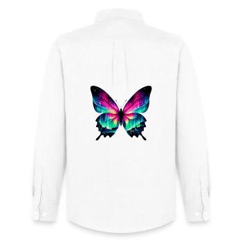 Papillon - Chemise Oxford homme Stanley/Stella - blanc - Dos - AI Model Male 185 dark (185cm)