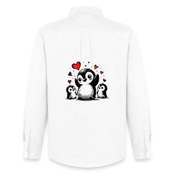 Happy Couple Surrounded by Love - Men's Oxford Shirt by Stanley/Stella - white - Back - AI Model Male 185 dark (185cm)