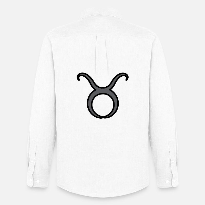 Stier Sternzeichen Symbol Schwarz & Grau - Männer Oxford Hemd von Stanley/Stella - Weiß