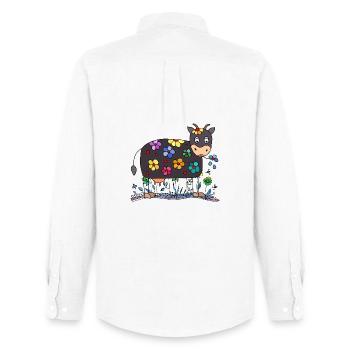 Vache - Chemise Oxford homme Stanley/Stella - blanc - Dos - AI Model Male 185 dark (185cm)