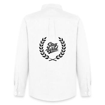 Stay wild - Men's Oxford Shirt by Stanley/Stella - white - Back - AI Model Male 185 dark (185cm)