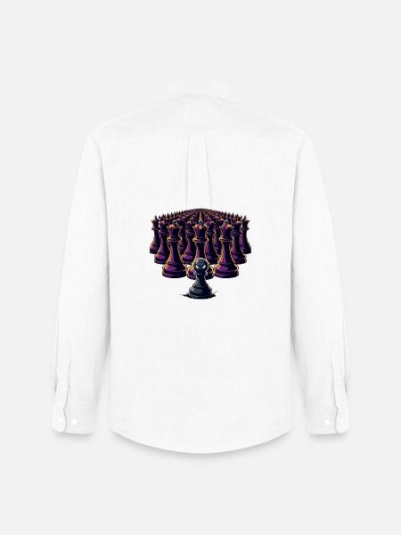 Lonely peasant against king's army - Men's Oxford Shirt by Stanley/Stella - white