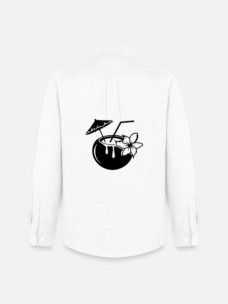 Coconut milk cocktail with flower - Men's Oxford Shirt by Stanley/Stella - white