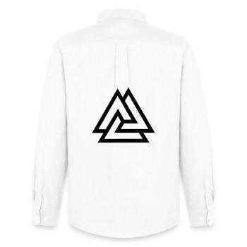 Valknut knot fallen in battle - Men's Oxford Shirt by Stanley/Stella - white - Back - AI Model Male 185 dark (185cm)