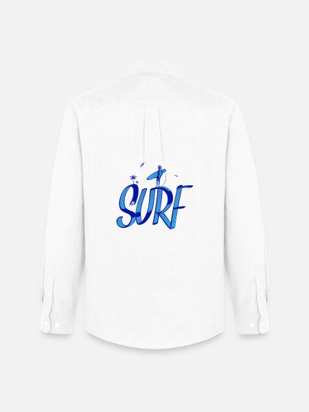 surfing, surfing, surfer - Men's Oxford Shirt by Stanley/Stella - white