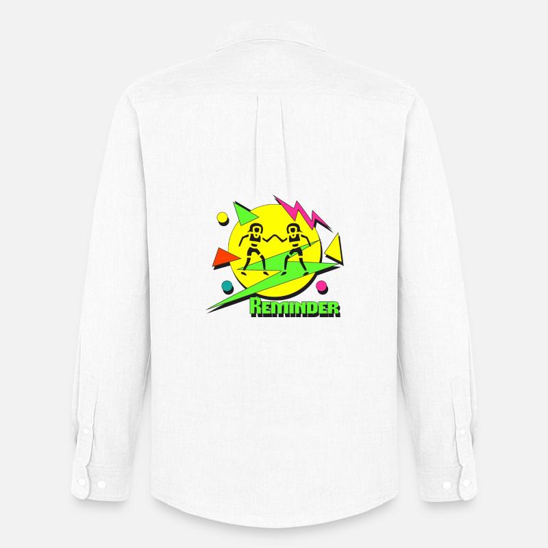 Reminder 80s - Männer Oxford Hemd von Stanley/Stella - Weiß